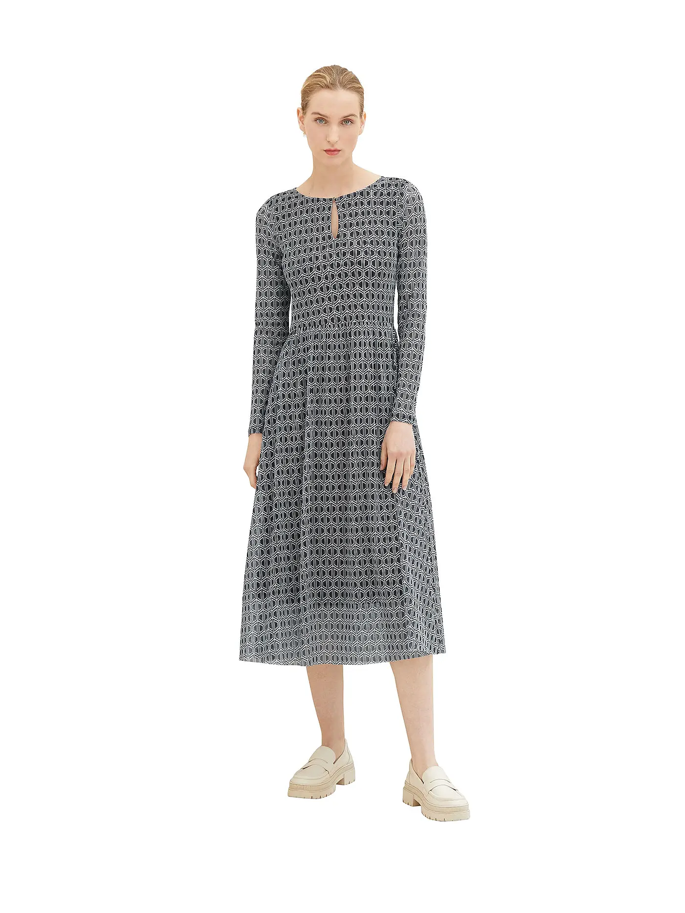 TOM TAILOR | Midikleid | dunkelblau